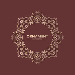 Elegant Decorative Circular Ornament Frame Vintage Style Flourish Design