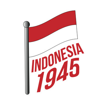Vibrant flag Illustration of Indonesian Culture, Travel, and Landmarks in Vector Art