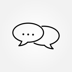 chat conversation icon symbol illustration vector eps10 logo template design
