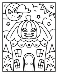 Halloween and Pumpkin Coloring Pages – Fun, Spooky, and Easy Designs for Kids and Adults | Ghosts, Witches, Black Cats, Haunted Houses & Trick or Treat Fun