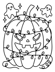 Halloween and Pumpkin Coloring Pages – Fun, Spooky, and Easy Designs for Kids and Adults | Ghosts, Witches, Black Cats, Haunted Houses & Trick or Treat Fun