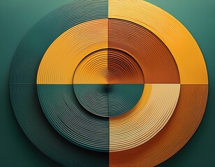 minimalist geometric abstract background with circular lines