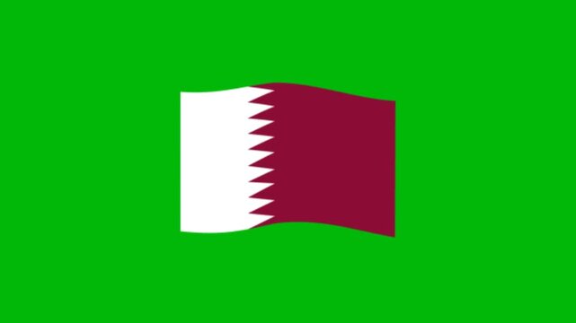 nation flag on green screen