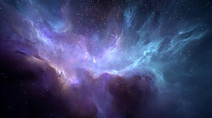 A hand holding a galaxy with stars and a bright sky