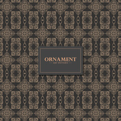 dark ethnic seamless pattern template