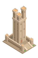   ancient tower castle vector