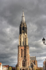 Church Tower of Delft, Holland