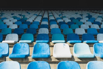 Fototapeta premium rows of chairs