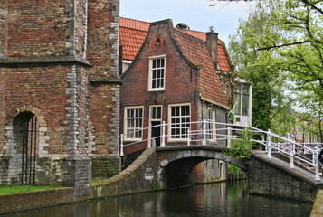 Historical house in Delft, The Netherlands