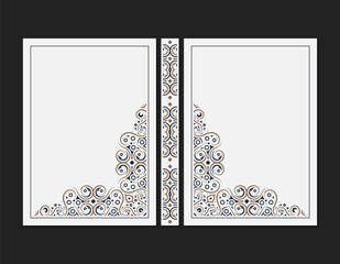 Ornamental book cover design template