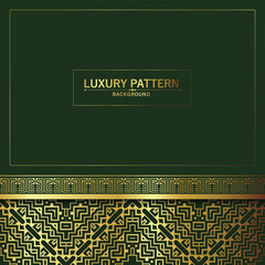Golden Geometric Pattern on Green Background