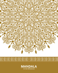 Ornamental Mandala Style Floral Decoration Pattern Background IllustrationOrnamental Mandala Style Floral Decoration Pattern Background Illustration