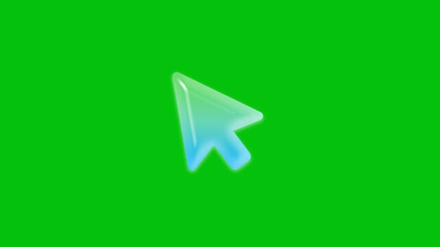 arrow on green screen