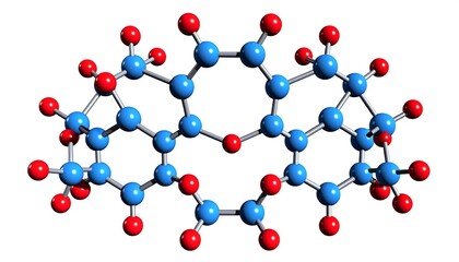 Intricate molecular structure design displaying complex scientific connections and patterns