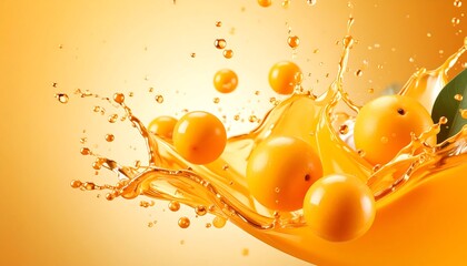 Invigorating citrus burst: Capturing the essence of fresh mandarin oranges with splash