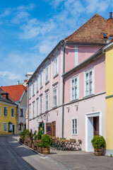 scenic old town with historic buildings in Krems, Austria.