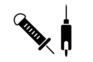 Two black syringe icons side by side