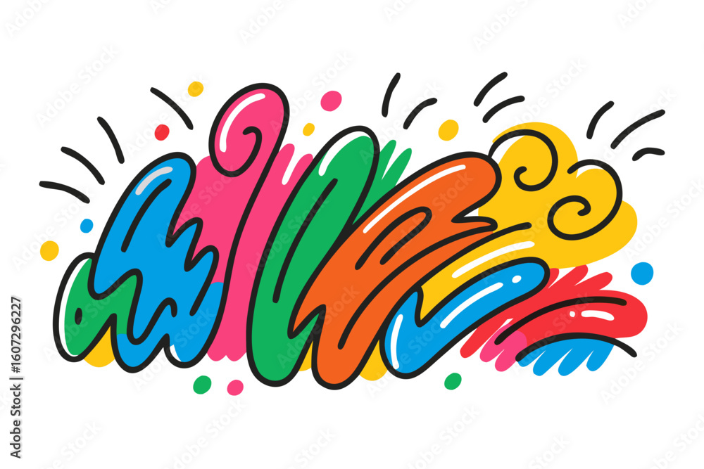Poster vector dynamic abstract art bursts with vibrant colors and energetic shapes for modern design projec