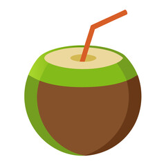 coconut with straw