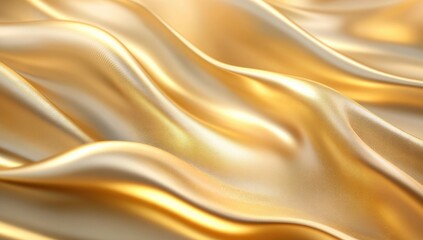 Obraz premium Gold fabric, flowing drapes