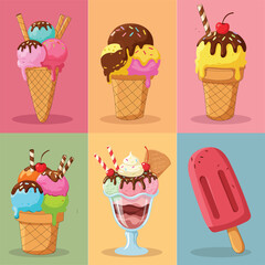 National Chocolate Ice Cream Day design template. chocolate ice cream vector design. chocolate illustration. flat ice cream design.