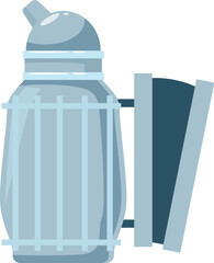 Bee smoker generating smoke to calm bees during honey harvesting, essential tool for beekeepers