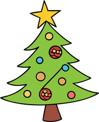 Christmas Cute Tree Vector Design