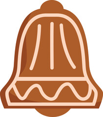 Delicious gingerbread bell cookie representing christmas cheer and holiday spirit