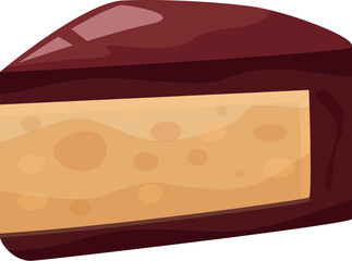 Creamy filling is sandwiched between layers of moist chocolate cake, topped with rich chocolate ganache
