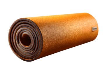 Handmade infant booties crafted from pastel yarn with soft cuffs, flat lay composition, isolated on transparent background