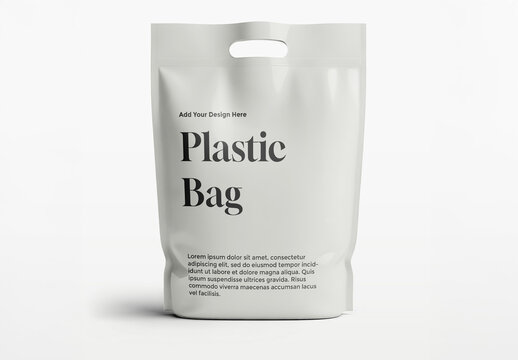 Front View Plastic Bag Mockup