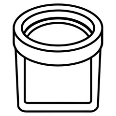 Minimalist line art of a camera lens filter with glass and metal rim