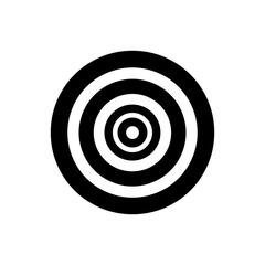 Target or bullseye icon with concentric rings shown in abstract clean style