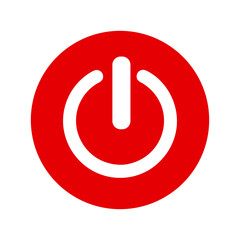 Circular power button symbol shown in abstract silhouette for energy or tech