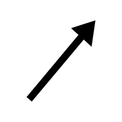 Dotted arrow moving diagonally upward in abstract clean style for direction
