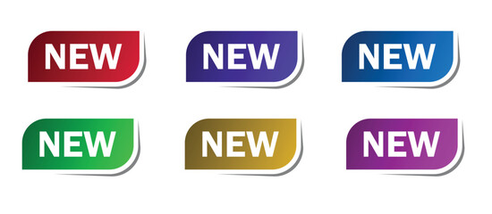 Stickers for New Arrival shop product tags. New icons vector.