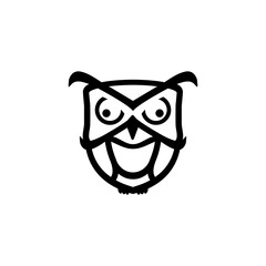 Owl Mono Line Logo Designs  Vector Illustration