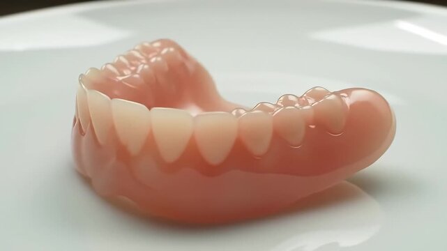 Dentures Close-Up View and Detail Examination