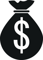 money bag icon vector illustration isolated on white background