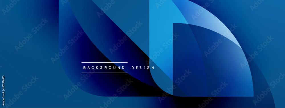 Poster abstract blue design. smooth gradients create dynamic shapes, modern aesthetic. text reads backgroun