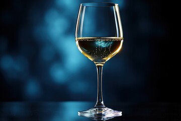 Elegant wine glass showcasing a refined beverage against a dark backdrop with subtle lighting