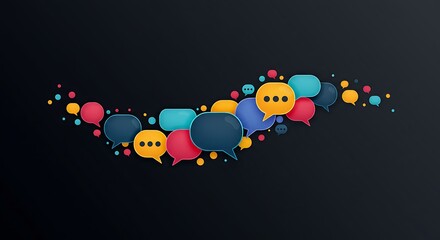 New message speech bubble with wave animation