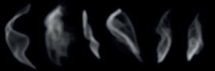 Abstract Smoke Collection. white smoke set