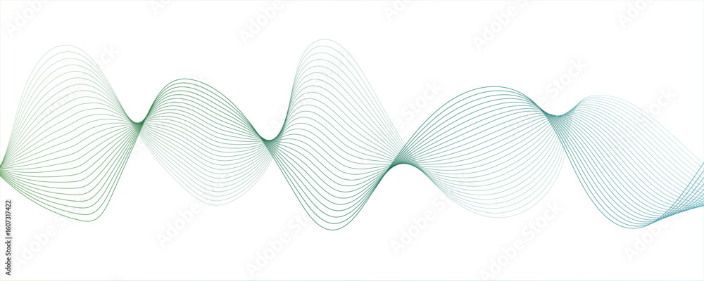 Poster minimalist abstract wavy line design – dynamic fluid background with teal gradient for modern art, t