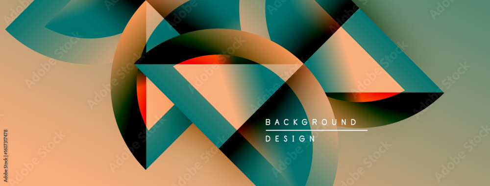 Poster abstract fluid shapes, gradients create dynamic background. modern design elements blend, offering v