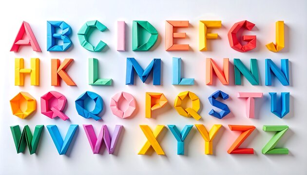 Colorful origami alphabet (1)