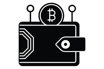 Obraz premium crypto wallet vector icon
