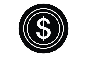 dollar coin vector icon