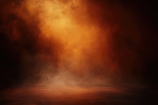 Fiery orange smoky backdrop