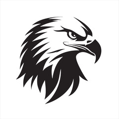 Fierce Eagle Head Profile Graphic Emblem